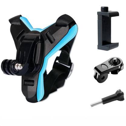 360 Degrees Motorcycle Helmet Chin Strap Mount With Phone Clip