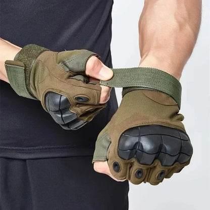 Outdoor Tactical Gloves Half Finger Paintball Airsoft Shot Combat Anti-Skid Men Bicycle Camping Hunting Gloves Protective Gear