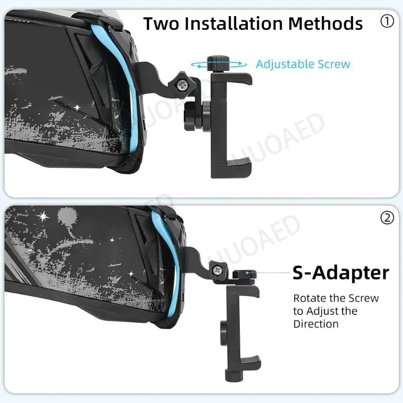 360 Degrees Motorcycle Helmet Chin Strap Mount With Phone Clip