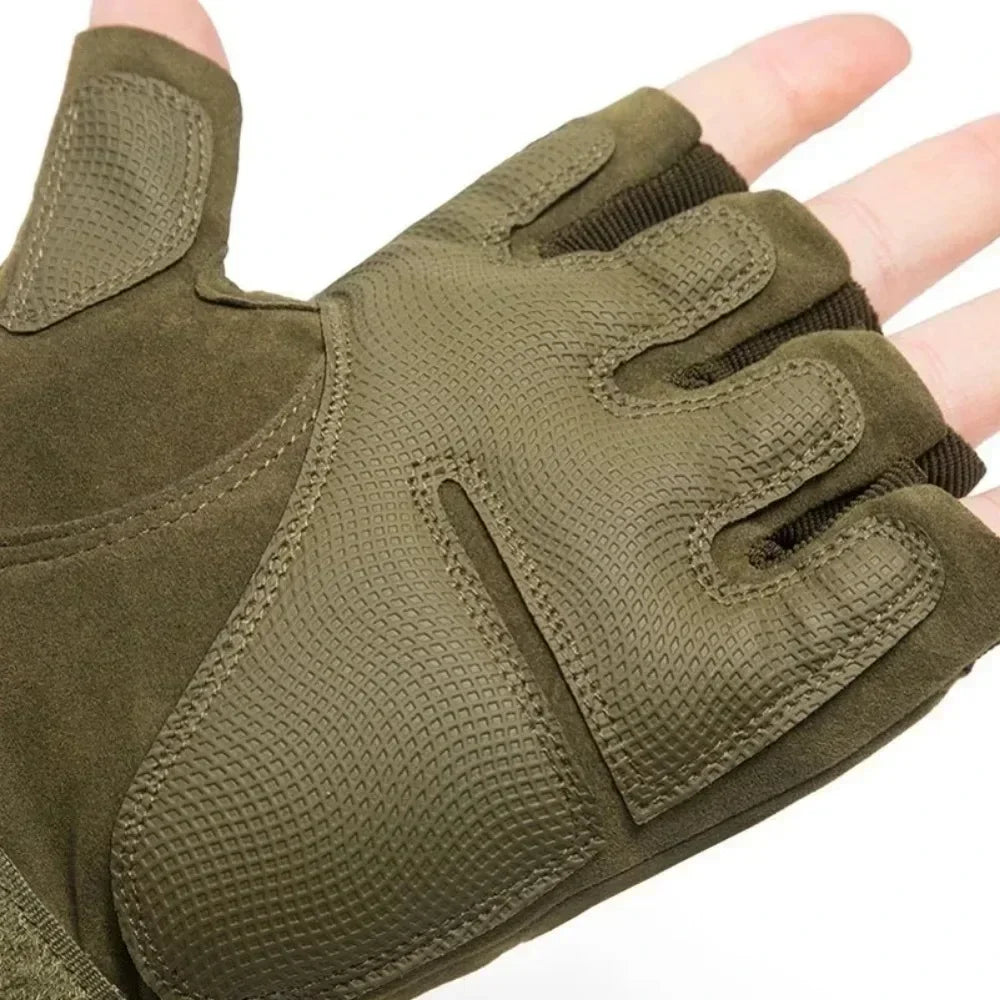 Outdoor Tactical Gloves Half Finger Paintball Airsoft Shot Combat Anti-Skid Men Bicycle Camping Hunting Gloves Protective Gear