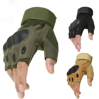 Outdoor Tactical Gloves Half Finger Paintball Airsoft Shot Combat Anti-Skid Men Bicycle Camping Hunting Gloves Protective Gear