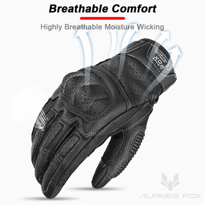 Brown Vintage Leather Motorcycle Gloves Men CE Certification Motorbike Riding Touch Screen Motocross Moto Racing Biker Glove XXL