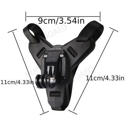 360 Degrees Motorcycle Helmet Chin Strap Mount With Phone Clip